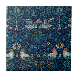 William Morris Blue Birds Floraler Teppich Klassik Fliese