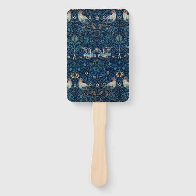 William Morris Blue Birds Tapestry Classic Fächer (Vorderseite)