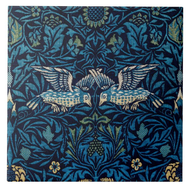 William Morris Blue Birds Tapestry Classic Fliese (Vorderseite)