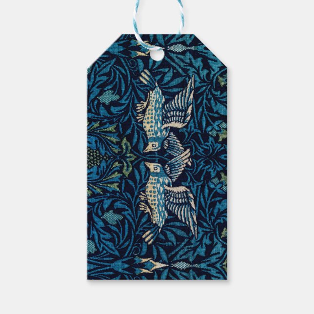 William Morris Blue Birds Tapestry Classic Geschenkanhänger (Vorderseite)