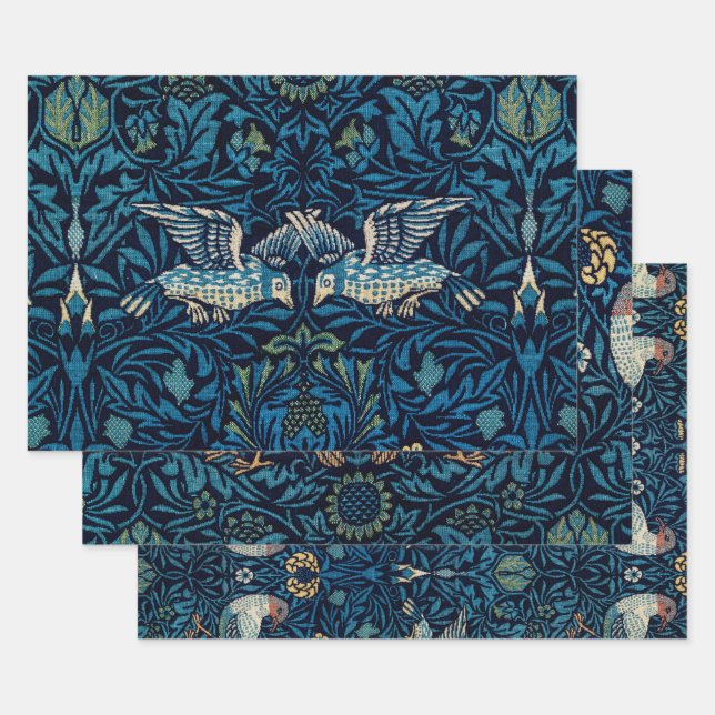 William Morris Blue Birds Tapestry Classic Geschenkpapier Set (Set)