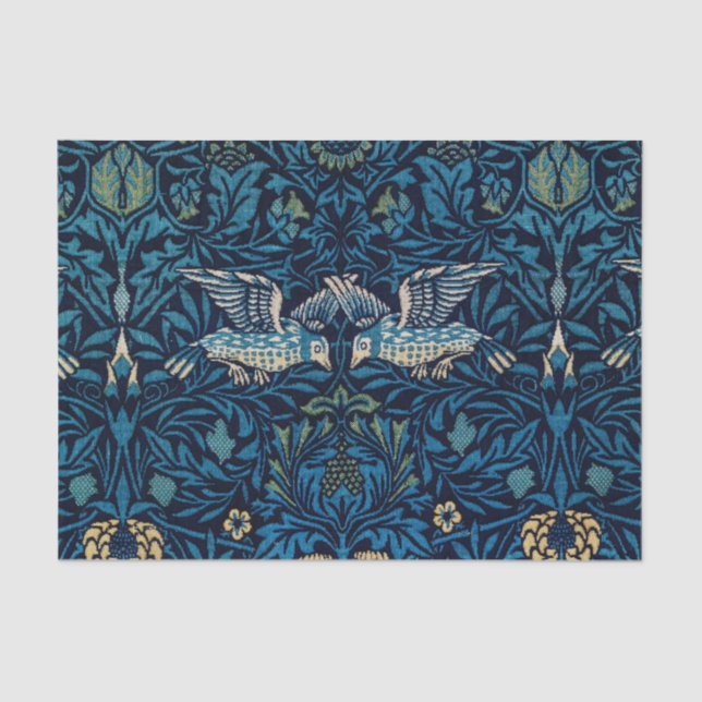 William Morris Blue Birds Tapestry Classic Seidenpapier (Vorderseite)