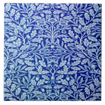 William Morris Blue Design Keramik Tile.
