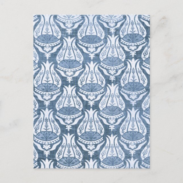 William Morris Blue Floral Pattern Classic Postkarte (Vorderseite)