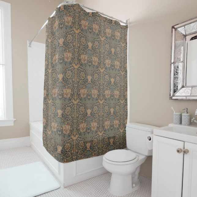 William Morris: Blue Honeysuckle Shower Vorhang (Beispiel)