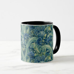William Morris Blue Iris vintage Blumenmuster Tasse