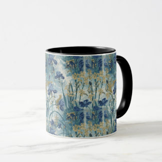 William Morris Blue Iris vintage Blumenmuster Tasse