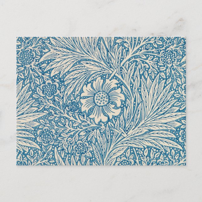 William Morris - Blue Marigold Postkarte (Vorderseite)