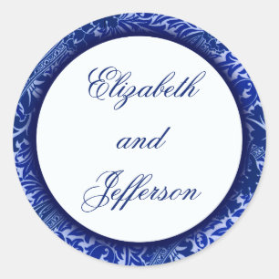 William Morris Blue Verlasse Mit Monogramm Sticker