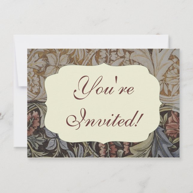 William Morris Bluebell Tapestry Design Einladung (Vorderseite)