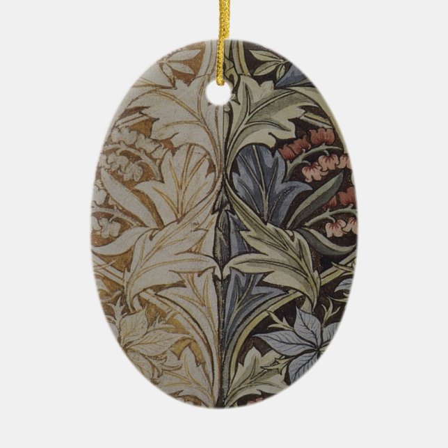 William Morris Bluebell Tapestry Design Keramik Ornament (Vorne)