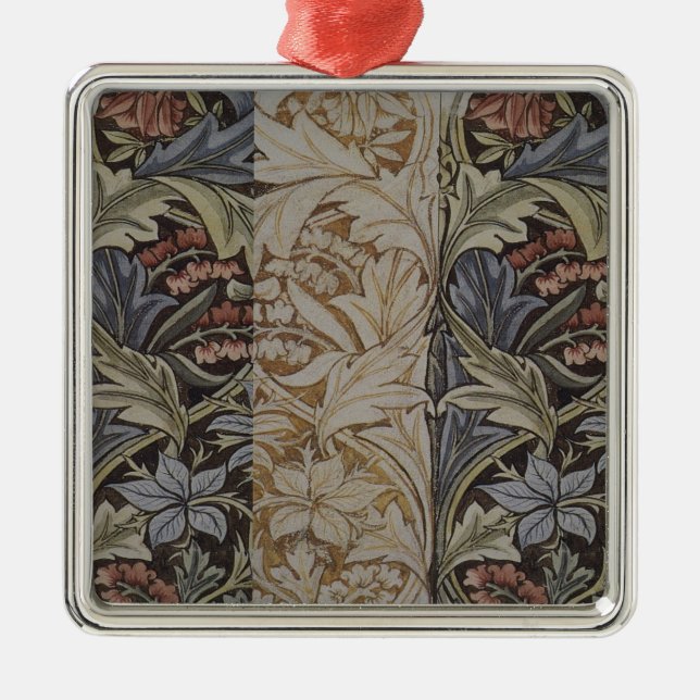 William Morris Bluebell Tapestry Design Ornament Aus Metall (Vorne)