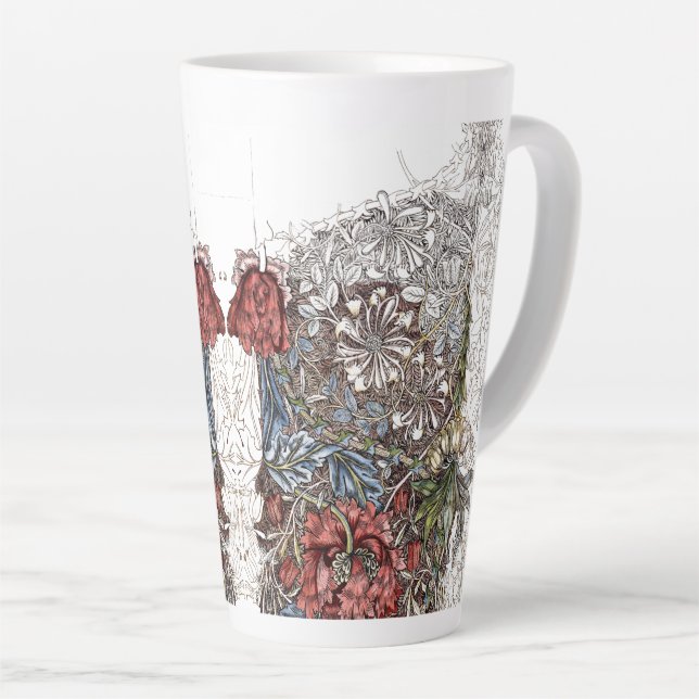 William Morris Blume elegante Blumengrafik Milchtasse (Rechte Ecke)