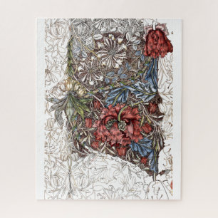 William Morris Blumen elegante florale Illustratio Puzzle