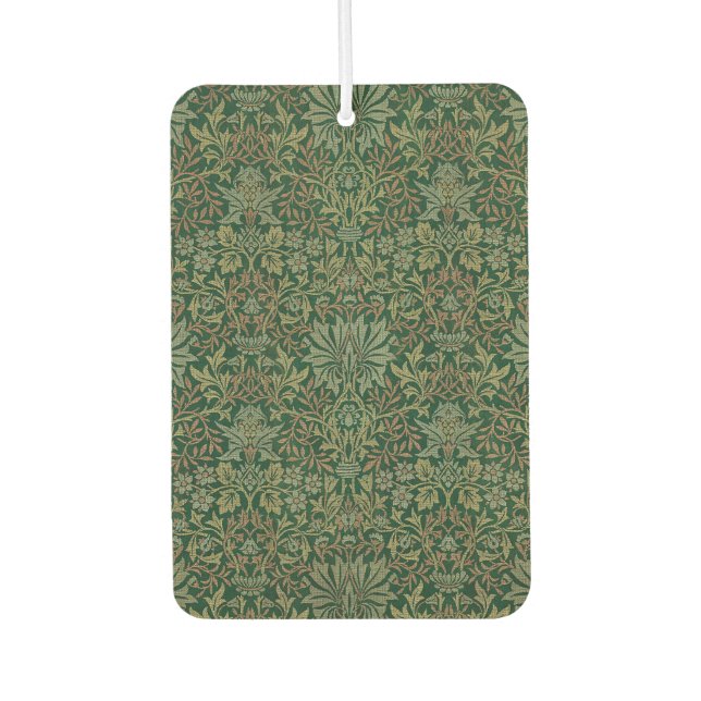 William Morris Blumen-Grünzeug Autolufterfrischer (Vorderseite)