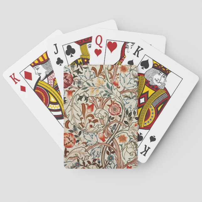 William Morris Blumendesign spielt Karten Spielkarten (Rückseite)