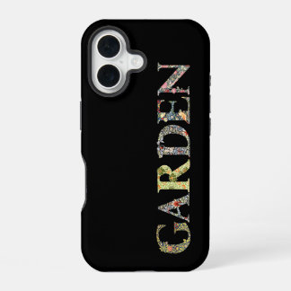William Morris Blumengarten Motto und Rahmen iPhone 16 Hülle