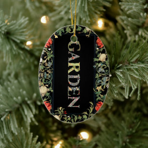 William Morris Blumengarten Motto und Rahmen Keramik Ornament