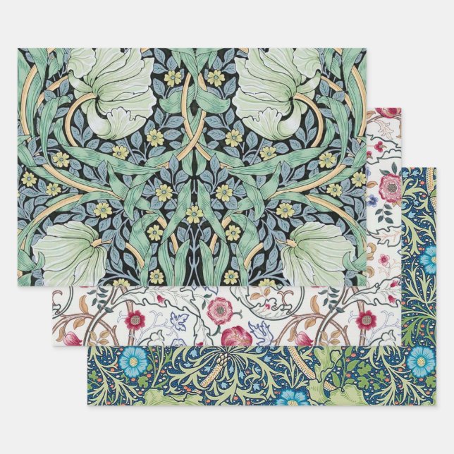 William Morris, Blumenmuster Geschenkpapier Set (Set)