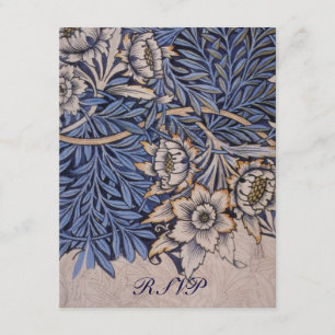 William Morris Blumenmuster Hochzeits-Antwortkarte RSVP Karte