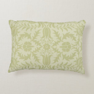 William Morris Borage vintage weiches grünes Damas Dekokissen