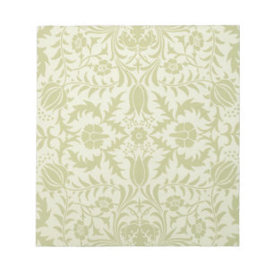 William Morris Borage vintage weiches grünes Damas Notizblock