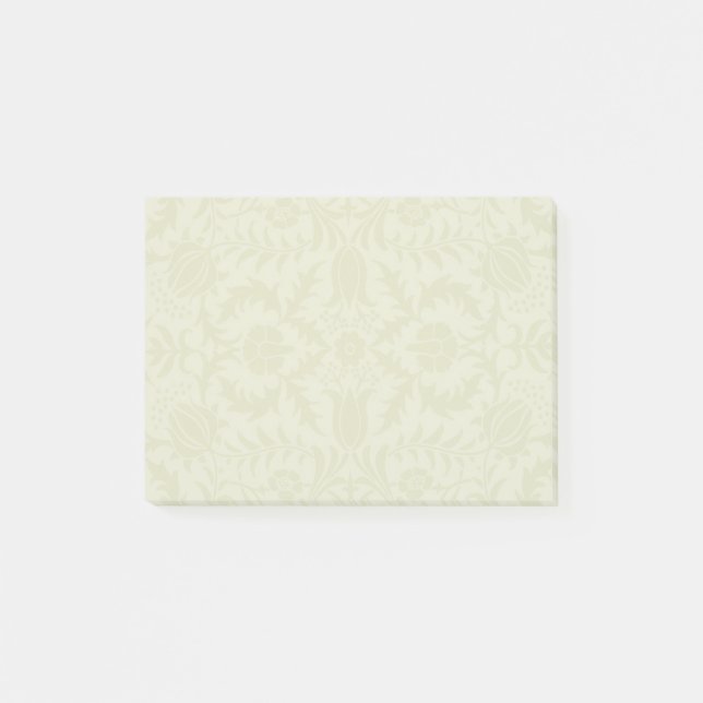 William Morris Borage vintage weiches grünes Damas Post-it Klebezettel (Vorderseite)