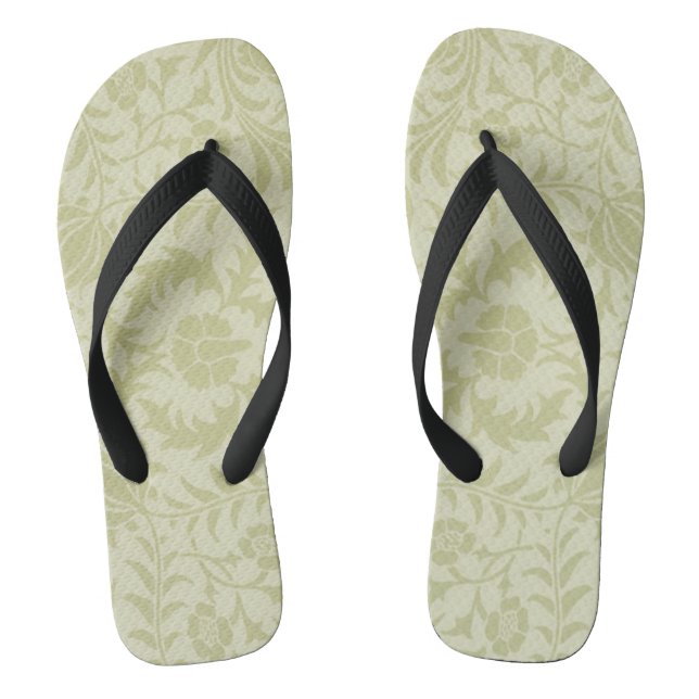 William Morris Borage Wedding Soft Green Flip Flops (Fußbett)