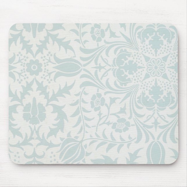 William Morris Borretsch-Deckenpapier in Blau Mousepad (Vorne)