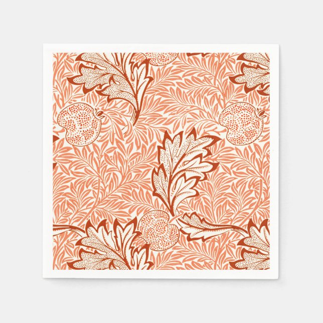 William Morris Botanical Apple Design Serviette (Vorderseite)