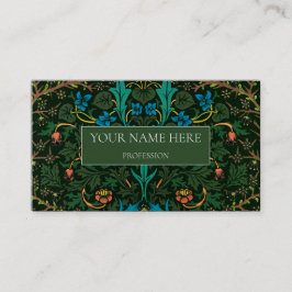 WILLIAM MORRIS BOTANICAL PATTERING BUSINESS CARD VISITENKARTE