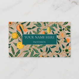 WILLIAM MORRIS BOTANICAL PATTERING BUSINESS CARD VISITENKARTE