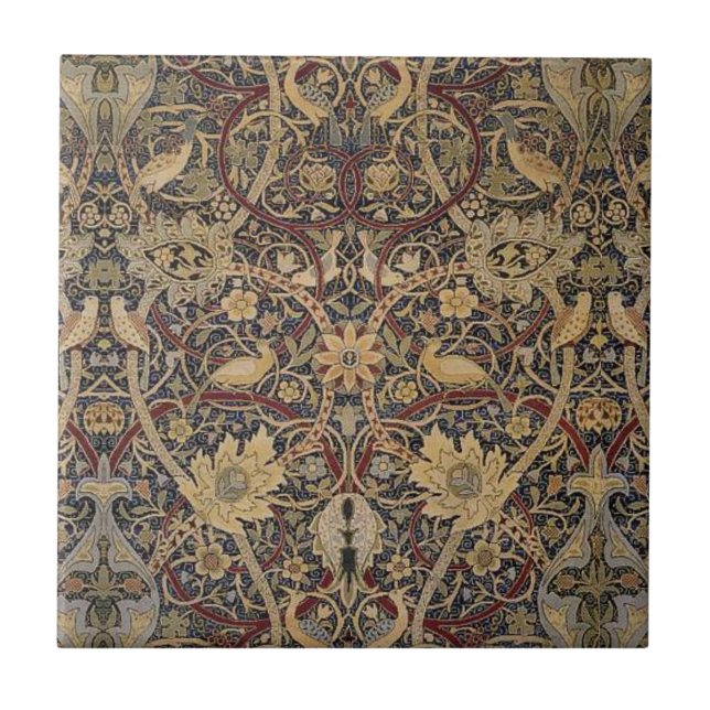 William * Morris Botantical Birds and Nature Fliese (Vorderseite)