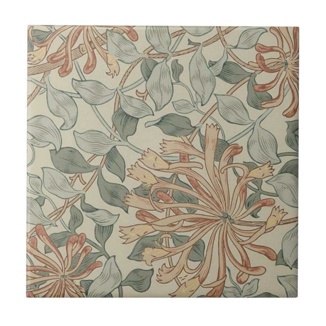 William * Morris Botantical Pink Green | Fliese (Vorderseite)