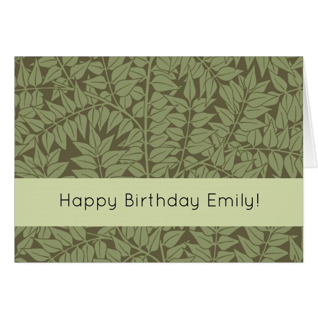 William Morris Branch Blätter Wallpaper (Vorderseite (Horizontal))