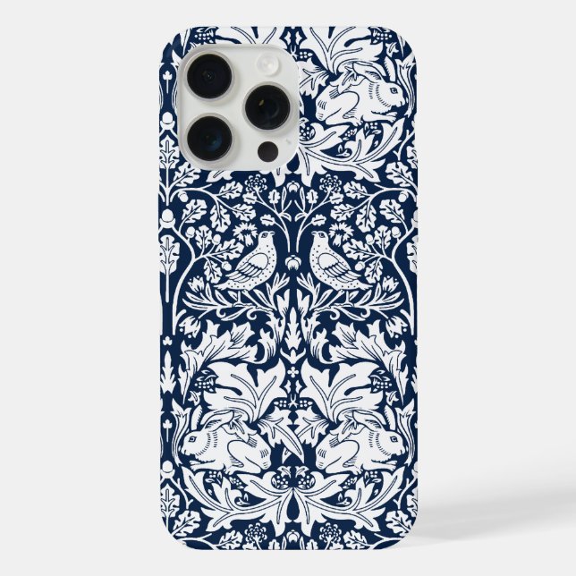 William Morris Brer Rabbit Muster  iPhone Hülle (Rückseite)