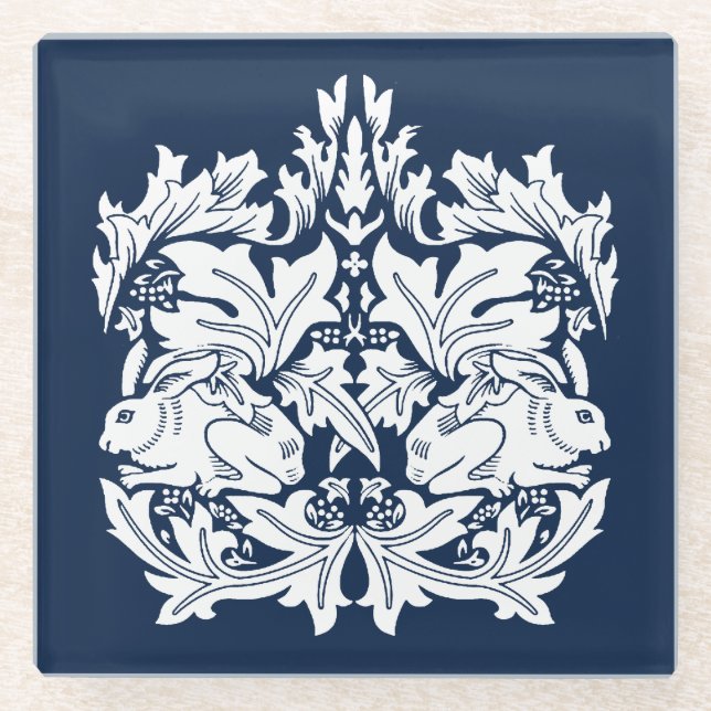 William Morris Brer Rabbit Pattern Glasuntersetzer (Vorderseite)