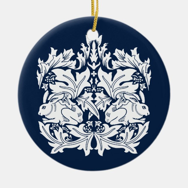 William Morris Brer Rabbit Pattern Keramik Ornament (Vorne)