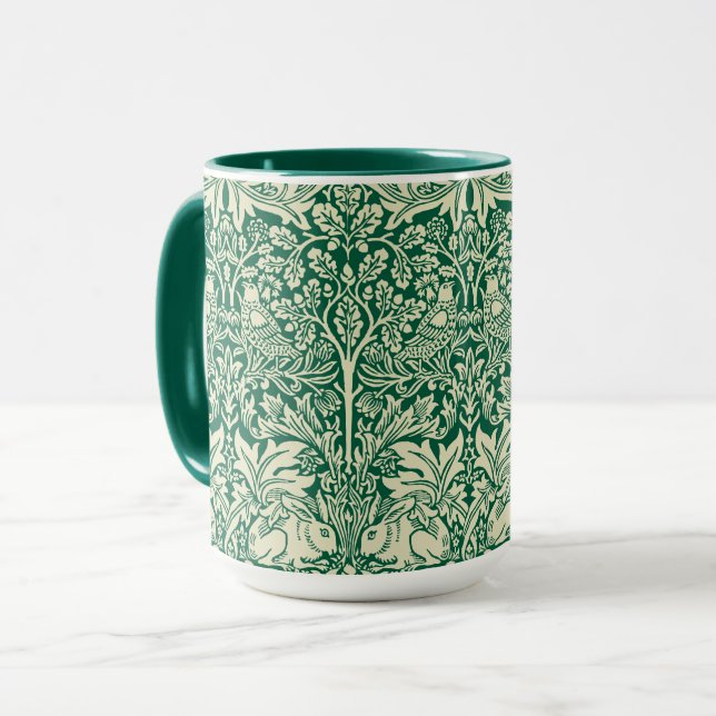 William Morris Brer Rabbit Vintag Pattern Tasse (Vorderseite Links)