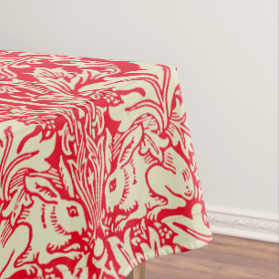 William Morris Brer Rabbit Vintag Red Pattern Tischdecke