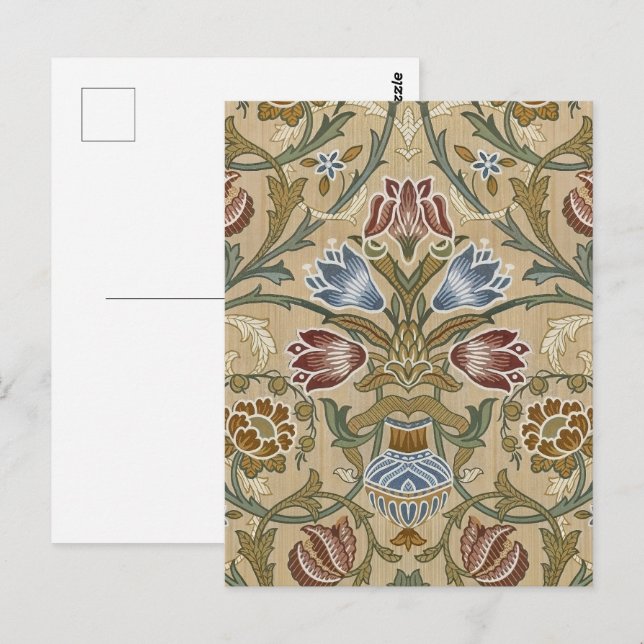 William Morris Brocade Elegant Postkarte (Vorne/Hinten)