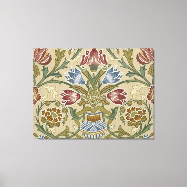 William Morris Brocade Floral Wallpaper Pattern Leinwanddruck (Vorderseite)