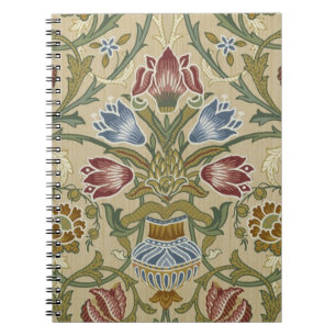 William Morris Brocade Floral Wallpaper Pattern Notizblock