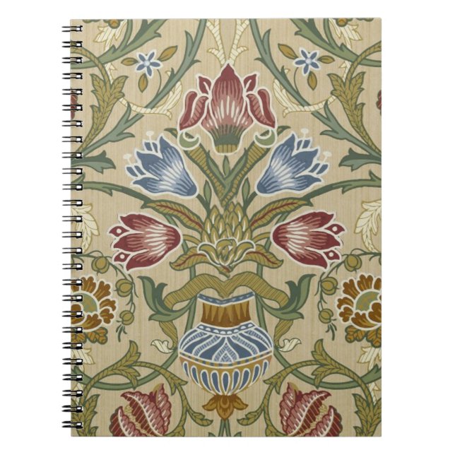 William Morris Brocade Floral Wallpaper Pattern Notizblock (Vorderseite)
