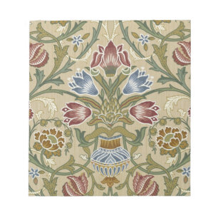 William Morris Brocade Floral Wallpaper Pattern Notizblock