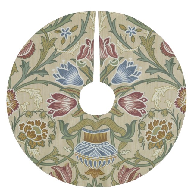 William Morris Brocade Floral Wallpaper Pattern Polyester Weihnachtsbaumdecke (Vorderseite)