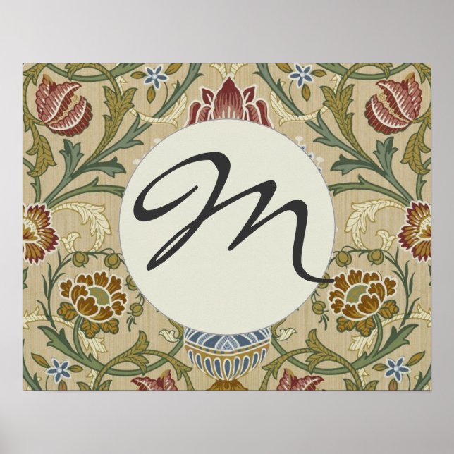 William Morris Brocade Floral Wallpaper Pattern Poster (Vorne)