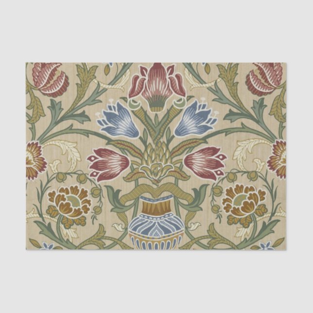 William Morris Brocade Floral Wallpaper Pattern Seidenpapier (Vorderseite)