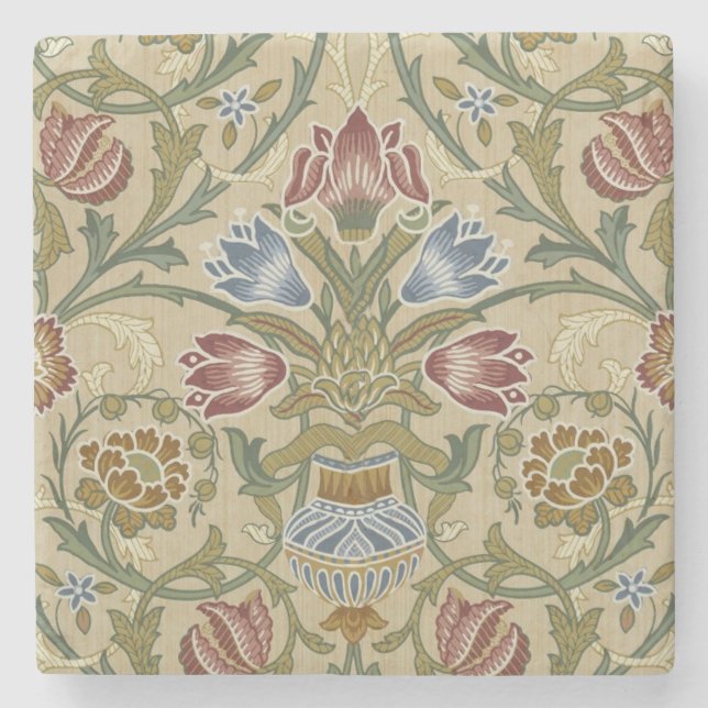 William Morris Brocade Floral Wallpaper Pattern Steinuntersetzer (Vorderseite)