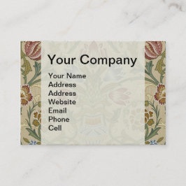 William Morris Brocade Floral Wallpaper Pattern Visitenkarte
